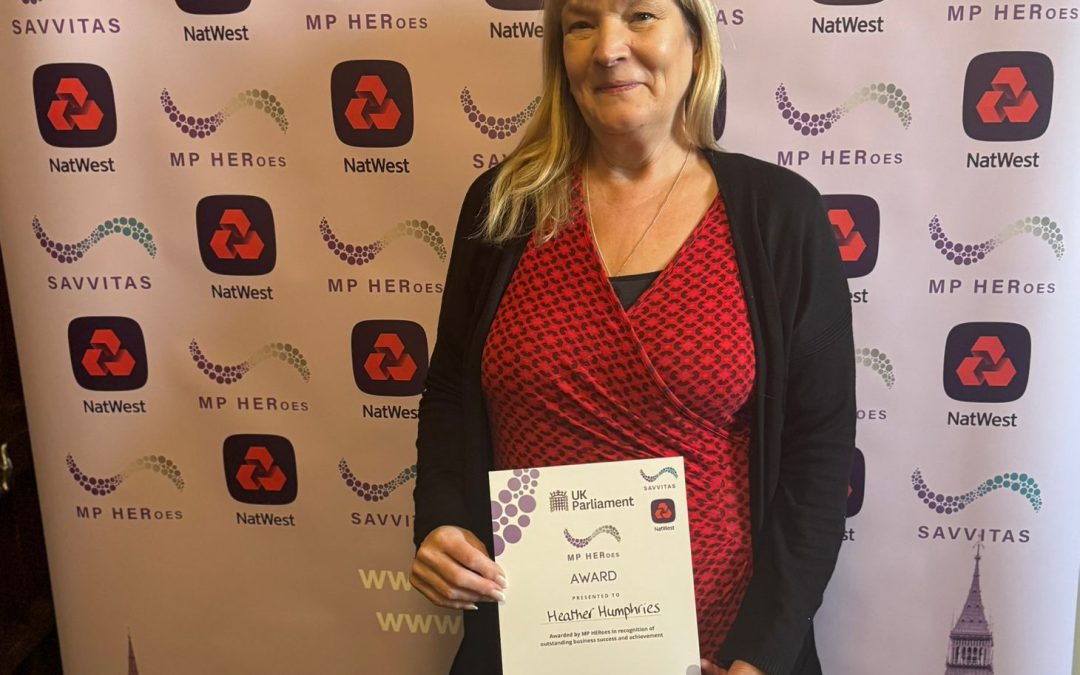 Heather Norman Honoured at House of Lords MP Heroes Award